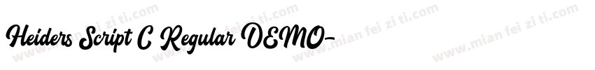 Heiders Script C Regular DEMO字体转换